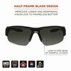Ergodyne Skullerz DAGR Anti-Scratch , Enhanced Anti-Fog Safety Glasses, Black Frame, Smoke Polycarbonate Lens 52035